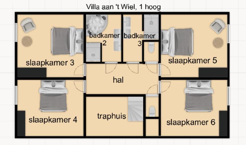 Villa Aan 'T Wiel Op Recreatiepark De Wielen Sint Maarten Eksteriør billede